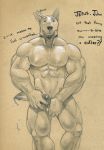 abs anthro balls better_version_at_source biceps bodily_fluids bull_terrier canid canine canis collar domestic_dog erection genital_fluids hi_res hunting_dog invalid_tag julius knot male mammal muscular muscular_male obliques pecs penis precum serratus_anterior solo terrier triceps tush vein 
