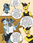  anthro anthrofied bottomwear clothed clothing comic fully_clothed fuze hi_res male nintendo pikachu pok&eacute;mon pok&eacute;mon_(species) restrained riolu shinx shirt shorts sport t-shirt tank_top topwear video_games volleyball 