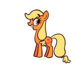  2019 alpha_channel animated applejack_(mlp) clothing cowboy_hat equid equine female feral friendship_is_magic hat headgear headwear horse littmosa mammal my_little_pony pony simple_background smile solo transparent_background 