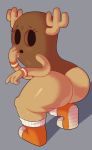  anthro big_butt blush butt cartoon_network female hi_res horn huge_butt looking_back penny_fitzgerald presenting presenting_hindquarters simple_background solo the_amazing_world_of_gumball thick_thighs unknown_artist wide_hips 