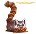 cryptid-creations food humor lemur mammal onion_rings primate pun ring-tailed_lemur solo strepsirrhine visual_pun 