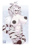  2019 abs anthro areola big_breasts blue_eyes blue_nails breasts claws colored_nails eyeshadow felid feline female flame-lonewolf fur hi_res lipstick makeup mammal muscular muscular_female nails nipples nude pantherine purple_eyeshadow purple_lipstick pussy siberian_tiger solo stripes tiger white_fur 