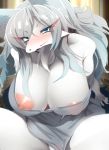  2019 anthro big_breasts blush breasts canid canine female fur hair hi_res kouseki0024 looking_at_viewer mammal nipples smile solo 