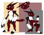  2019 5:4 anus digimon digimon_(species) digital_media_(artwork) dragon erection floppsies hi_res layne_(shoutmon) looking_at_viewer male model_sheet open_mouth penis scalie shoutmon simple_background solo tongue tongue_out yellow_eyes 