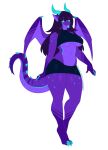  anthro breasts clothing dragon female horn kitsunewaffles-chan looking_at_viewer nipple_outline smile solo standing tight_clothing tongue tongue_out under_boob wide_hips wings 