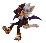  anthro boots breasts chiropteran clothing duo eulipotyphlan eyeshadow female footwear fur gloves green_eyes handwear hedgehog lipstick makeup male mammal membrane_(anatomy) membranous_wings red_eyes rouge_the_bat rougechao shadow-pupx3 shadow_the_hedgehog sonic_(series) tuft video_games white_fur wings 