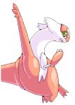  female feral latias legendary_pok&eacute;mon nintendo open_mouth pok&eacute;mon pok&eacute;mon_(species) simple_background solo unknown_artist video_games white_background yellow_eyes 