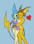  &lt;3 2015 4_fingers anthro bally_button belly big_belly blue_hair bottomless brown_eyes clothed clothing female fingers green_eyes hair hand_on_stomach inkwell-pony male mammal minun nightgown nintendo nude olivia_(luircin) open_mouth pok&eacute;mon pok&eacute;mon_(species) pok&eacute;morph pregnant pussy raichu rodent scrunchie standing story story_in_description teeth thor_volt_(swordfox) video_games 