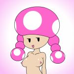  1:1 animated anthro breasts female humanoid looking_at_viewer mammal mario_bros nintendo nipples not_furry nude open_mouth simple_background smile solo toad_(mario) toadette tongue unknown_artist video_games 