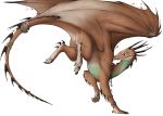  2019 animal_genitalia buckles butt claws cloaca dragon female feral lizet looking_back nude paws presenting presenting_hindquarters scalie solo wings 