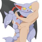  1:1 ambiguous_gender bodily_fluids cum duo genital_fluids gliscor hi_res human interspecies male male/ambiguous mammal nintendo penis pok&eacute;mon pok&eacute;mon_(species) pok&eacute;philia simple_background video_games white_background youjomodoki 