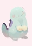  blush_stickers closed_mouth commentary_request full_body gen_2_pokemon highres manino_(mofuritaionaka) no_humans pink_background pokemon pokemon_(creature) quagsire signature smile solid_circle_eyes solo 