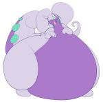 ambiguous_gender belly big_belly blep eyelashes goodra green_eyes hyper hyper_belly nintendo obese overweight pok&eacute;mon pok&eacute;mon_(species) princecoffeecakes thick_tail thick_thighs tongue tongue_out video_games wide_hips 