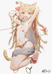  animal_ears bikini erect_nipples kentia koizumi-san nipples ramen_daisuki_koizumi-san sweater swimsuits tail tattoo topless 