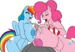 anthro big_breasts breast_size_difference breasts equid equine female food friendship_is_magic group group_sex hi_res huge_breasts male male/female mammal marauder6272 my_little_pony penis pinkie_pie_(mlp) pterippus rainbow_dash_(mlp) sex steelph threesome titfuck whipped_cream wings 