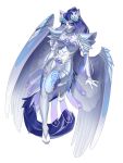  anthro armor bra clothed clothing feathered_wings feathers felid feline female hi_res kuroame looking_at_viewer mammal markings smile solo underwear wings 