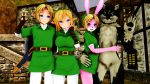  16:9 2019 3d_(artwork) a_link_to_the_past anthro anthrofied blonde_hair blue_eyes breasts canid canine canis clothed clothing crossgender digital_media_(artwork) female fur hair headgear headwear humanoid humanoid_pointy_ears hylian lagomorph leporid link link_(rabbit_form) link_(wolf_form) male malicekira mammal nintendo open_mouth pink_fur rabbit smile square_crossover the_legend_of_zelda twilight_princess video_games whiskers wolf 