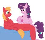  anthro big_breasts big_macintosh_(mlp) blush breasts equid female friendship_is_magic hi_res horn male male/female mammal muscular muscular_male my_little_pony penis sex steelph sugar_belle_(mlp) titfuck unicorn 