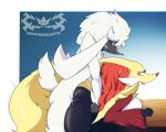  2019 anthro bodily_fluids breasts butt canid canine canis cum delphox digital_media_(artwork) domestic_dog duo female fox from_behind_position fur furfrou furfrou_(natural_form) genital_fluids hi_res inner_ear_fluff knightmoonlight98 male male/female mammal nintendo nude open_mouth penetration pok&eacute;mon pok&eacute;mon_(species) sex simple_background smile tongue video_games white_fur yellow_fur 