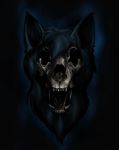  ambiguous_gender animated black_hair bone canid canine fire hair hi_res mammal scp-1471 scp_foundation skull undead victordantes 