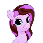  1:1 2019 absurd_res alpha_channel blue_eyes bobdude0 brown_hair bust_portrait cloud cub earth_pony equid equine fan_character female feral fur hair happy hi_res horse looking_at_viewer mammal multicolored_hair my_little_pony pink_hair pony portrait purple_fur simple_background smile solo transparent_background young 