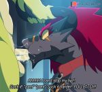  2019 animated balls bna_v5 bodily_fluids demon_lord_dragon_batzz dragon english_text erection future_card_buddyfight horn male male/male oral penis saliva scalie text 