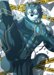  android anthro bodysuit breke bulge canid canine canis clothing hi_res machine male mammal muscular muscular_male otouen robot skinsuit tight_clothing tokyo_afterschool_summoners video_games wolf zipper 