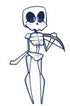  2019 alpha_channel bone bow_(weapon) female hi_res holding_object holding_weapon kiwihermit minecraft ranged_weapon simple_background skeleton skeleton_(minecraft) solo standing transparent_background undead video_games weapon 