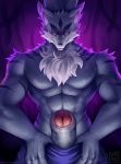  anthro canid canine canis clothed clothing erection humanoid_penis looking_at_viewer male mammal muscular muscular_male nurinaki penis smile solo standing topless uncut wolf 