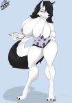  angrypotato96 anthro big_breasts bikini breasts canid canine canis clothed clothing curvaceous female hi_res huge_breasts looking_at_viewer mammal smile solo standing swimwear wolf 