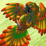  1:1 absurd_res avian bird feral hi_res macaw male neotropical_parrot parrot penis slit spread_legs spreading talons true_parrot 