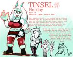  anthro big_breasts breasts clothing deltarune digital_media_(artwork) fan_character female fur hi_res horn mature_female nipples smile thick_thighs tinsel_(character) tinselbar22 undertale video_games 