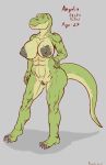  angela anthro big_breasts breasts claws dinosaur hi_res huge_breasts muscular navel nippel pussy reptile revodo scalie solo teeth theropod tyrannosaurid tyrannosaurus tyrannosaurus_rex 