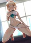  areola bikini breast_grab breasts cleavage fate/grand_order panty_pull sakura_saber swimsuits tagme undressing 