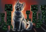  absurd_res canid canine canis collar creeper domestic_dog eyes_closed hi_res mammal millaeng minecraft pewdiepie red_eyes sven_(pewdiepie) video_games 