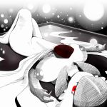  1:1 2019 ashraely big_breasts black_and_white blush breasts clothed clothing cross-hatching digital_media_(artwork) female fingers gardevoir hatching_(art) huge_breasts humanoid looking_at_viewer monochrome nintendo nipples not_furry nude pok&eacute;mon pok&eacute;mon_(species) pussy red_eyes solo solo_focus video_games 