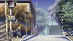  5_centimeters_per_second building commentary english_commentary michelle-zen no_humans power_lines railroad_crossing railroad_signal tree 