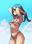  ass bikini e_keroron micro_bikini naughty_face navel pokemon suiren&#039;s_mother_(pokemon) swimsuit thong 