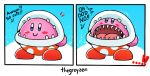  ! ... ambiguous_gender blue_eyes comic cosplay crossover dialogue english_text flora_fauna kirby kirby_(series) kirby_(series0 mario_bros nintendo not_furry open_mouth pink_skin piranha_plant plant sharp_teeth smile solo standing super_smash_bros. super_smash_bros._ultimate teeth text thegreyzen tongue video_games waddling_head 