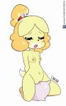  &lt;3 2019 2d_animation animal_crossing animated anthro areola blush blush_stickers bodily_fluids breasts canid canine canis domestic_dog eyes_closed female fur genital_fluids hair isabelle_(animal_crossing) loop mammal nintendo nipples ohiekhe open_mouth pillow pillow_humping pillow_ride pussy pussy_juice shih_tzu simple_background small_breasts solo toy_dog video_games white_background yellow_fur 