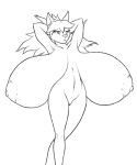  2019 anthro areola big_breasts breasts dakikamura digital_media_(artwork) domestic_cat felid feline felis female free_art fur hair hi_res huge_breasts hyper hyper_breasts jakethegoat lying mammal nipples nude on_back pussy simple_background sketch solo 