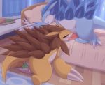  2019 alolan_sandslash bed bedroom blue_eyes blush bodily_fluids claws digital_media_(artwork) duo eyewear fellatio female genital_fluids glasses hi_res hibari inside kajinchu male male/female masturbation nintendo on_bed oral penetration penile penis pok&eacute;mon pok&eacute;mon_(species) pussy pussy_juice regional_variant sabari sandslash sex sex_toy sleep_sex sleeping toying_self vaginal vaginal_masturbation vaginal_penetration video_games 