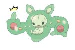 ambiguous_gender angry black_eyes gesture green_skin humanoid middle_finger nintendo not_furry open_mouth pok&eacute;mon pok&eacute;mon_(species) reuniclus simple_background solo unknown_artist video_games white_background 