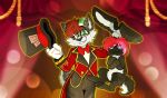  bow_tie card clothing crownedvictory disney_nudity eyewear feral formal glasses hat headgear headwear lagomorph leporid magic mammal rabbit stage tagme top_hat topwear vest 