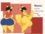  anthro balls bedroom big_balls big_butt black_hair butt fan_character fur glare hair huge_balls huge_butt huge_thighs hyper hyper_balls hyper_butt hyper_penis invalid_tag male mayton model_sheet multiple_poses nintendo penis pikachu pok&eacute;mon pok&eacute;mon_(species) pose several solo text thick_thighs video_games wide_hips yellow_fur 