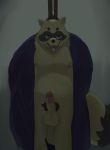  2019 anthro balls belly canid canine clothing donguri erection humanoid_penis male mammal moobs nipples overweight overweight_male penis raccoon_dog robe sengoku_puzzle solo tanuki tokugawa_ieyasu tongue tongue_out 