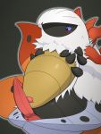  apc_(artist) blue_eyes blush duo erection fur larvesta male male/male nintendo penis pok&eacute;mon pok&eacute;mon_(species) simple_background video_games volcarona 