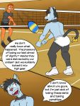  anthro anthrofied ball bottomwear briefs butt charmander clothed clothing comic fully_clothed furgonomics fuze male nintendo pok&eacute;mon pok&eacute;mon_(species) shinx shirt shorts sport t-shirt tighty_whities topless topwear underwear video_games volleyball volleyball_(ball) 