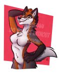  anthro breasts canid canine canis digital_drawing_(artwork) digital_media_(artwork) distracting_watermark female fur mammal nicnak044 smile solo tongue watermark 