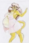  anthro belly big_belly breasts clothing danellz felid female hair lion mammal pantherine pregnant solo 